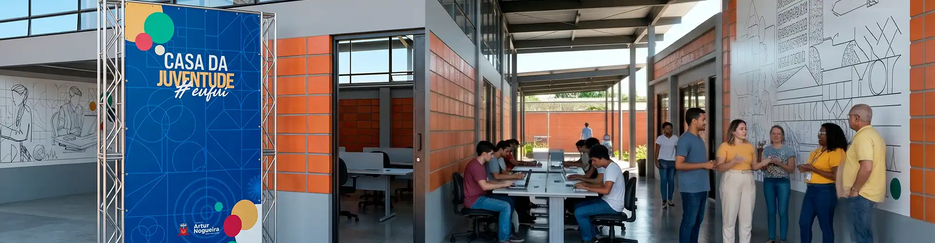 Workshop de empregabilidade jovem na Casa da Juventude em Artur Nogueira com estudantes e profissionais em atividade